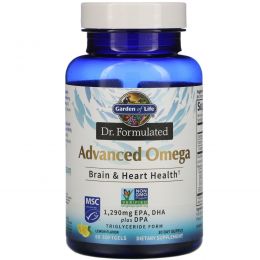 Garden of Life, Dr. Formulated, Advanced Omega, Lemon, 60 Softgels