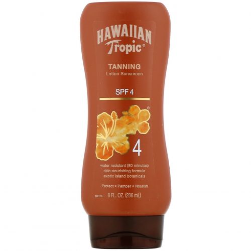 Hawaiian Tropic, Tanning, Lotion Sunscreen, SPF 4, 8 fl oz (236 ml)