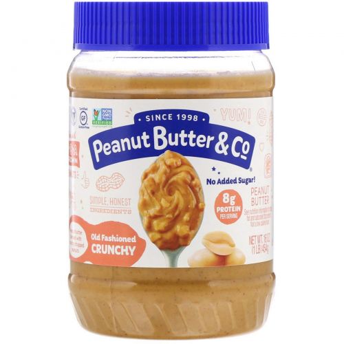 Peanut Butter & Co., 100% натуральное, хрустящее арахисовое масло по старинному рецепту, 16 унц. (454 г)