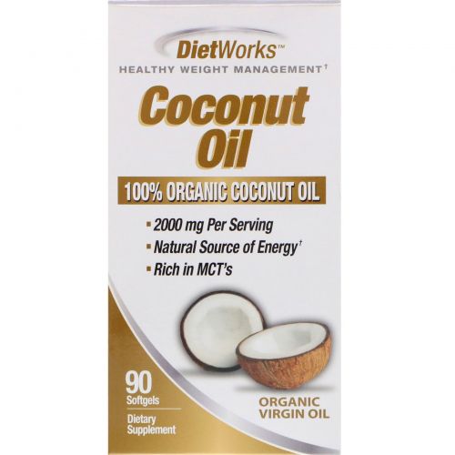 DietWorks, Coconut Oil, 90 Softgels