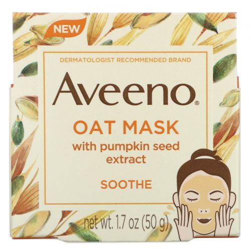 Aveeno, Oat Mask with Pumpkin Seed Extract, Soothe, 1.7 oz (50 g)