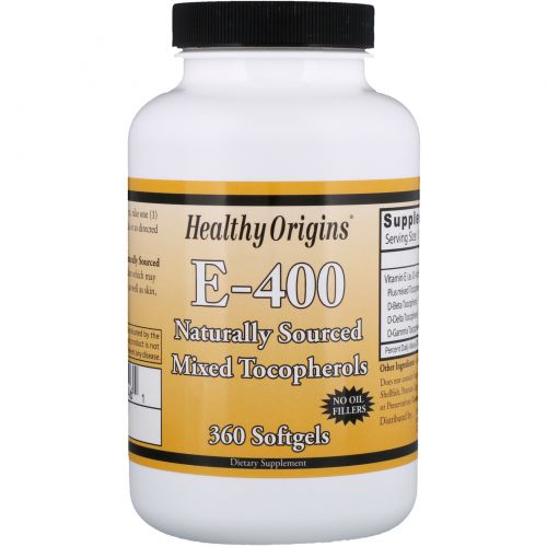 Healthy Origins, E - 400, 360 мягких капсул