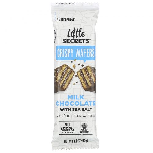 Little Secrets, Milk Chocolate Wafer, Sea Salt, 12 Pack, 1.4 oz (40 g) EA