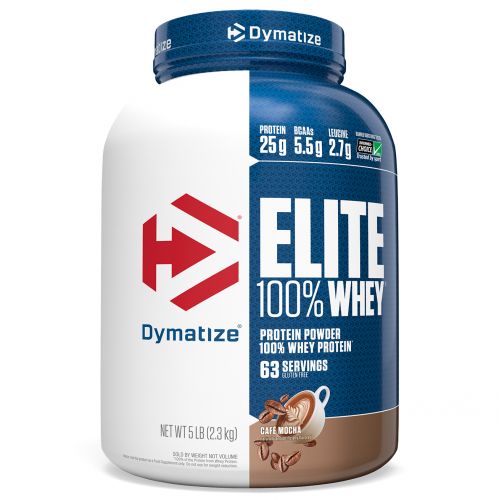 Dymatize Nutrition, Elite, 100-ный Сывороточный Протеин, Кофе Мокко, 5 фунтов (2, 27 кг)