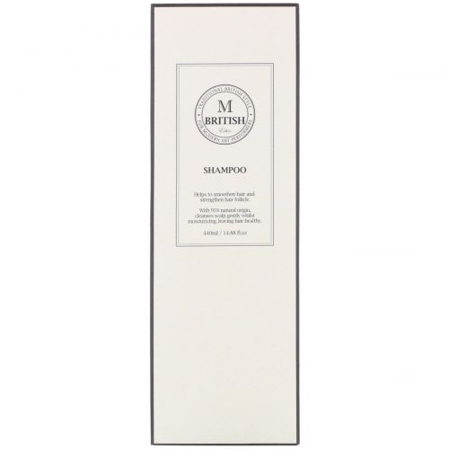 British M, Ethic, Shampoo, 14.88 fl oz (440 ml)