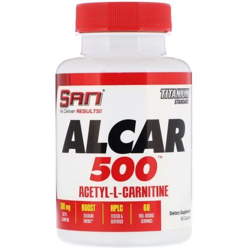 SAN Nutrition, ALCAR 500, Acetyl-L-Carnitine, 60 Capsules