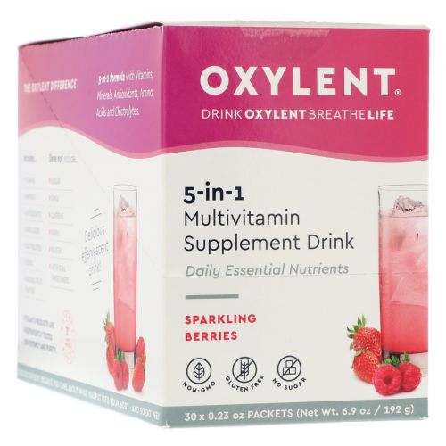 Vitalah, Oxylent, мультивитаминный напиток, сияющие ягоды, 30 пакетиков по 5,9 г каждый