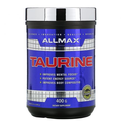 ALLMAX Nutrition, 100% Pure Taurine + Maximum Strength + Absorption, 3000 mg, 14.1 oz (400 g)