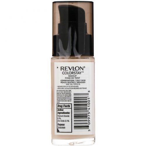 Revlon, Макияж для комбинированной и жирной кожи Colorstay, оттенок слоновой кости 110, 30 мл