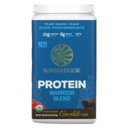 Sunwarrior, Warrior Blend, Plant-Based Organic Protein, Chocolate, 1.65 lb (750 g)