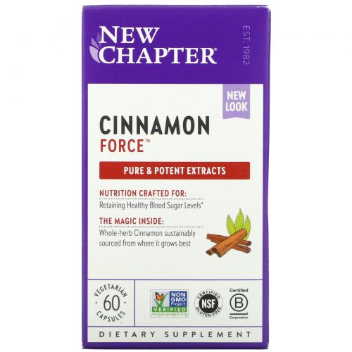 New Chapter, Cinnamon Force, 60 Vegetarian Capsules