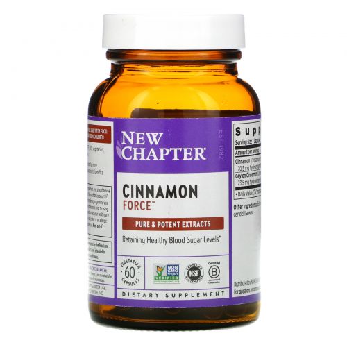 New Chapter, Cinnamon Force, 60 Vegetarian Capsules