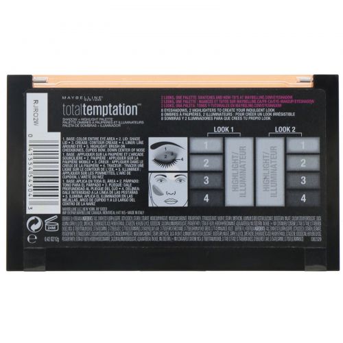 Maybelline, Палетка теней и хайлайтеров Total Temptation, 12 г