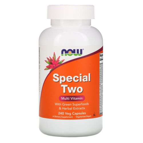 Now Foods, Special Two, мультивитамины, 240 растительных капсул