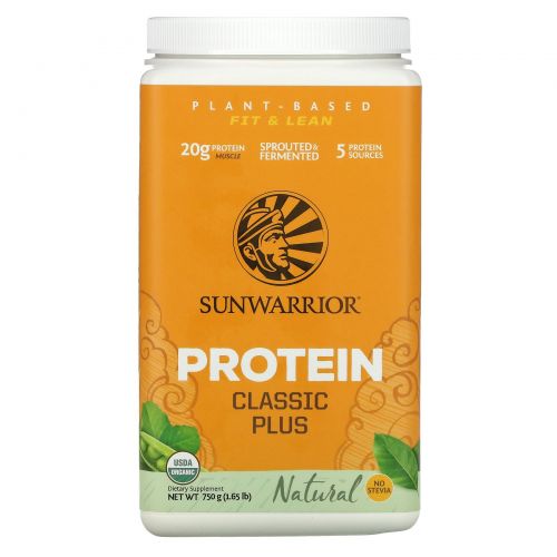 Sunwarrior, Organic, Classic Plus, Natural , 1.65 lb (750 g)