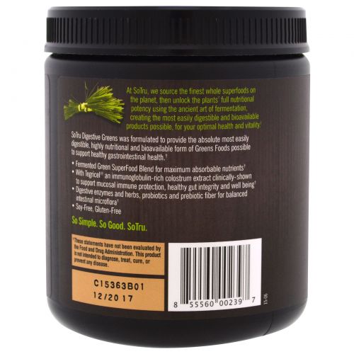 SOTRU, Fermented, Digestive Greens, 6.34 (180 g)