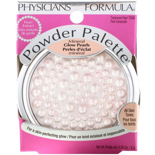 Physician's Formula, Inc., Минеральная пудра, Glow Pearls, прозрачная, 0,28 унции (8 г)