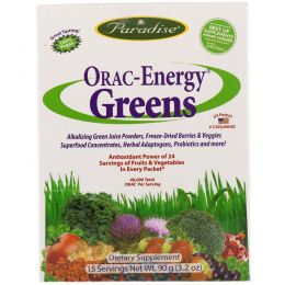 Paradise Herbs, Зеленая пища "Энергия ORAC", 15 пакетиков по 6 г