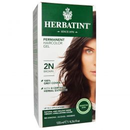 Herbatint, Перманентная краска-гель для волос, 2N, коричневый, 4,56 жидкой унции (135 мл)
