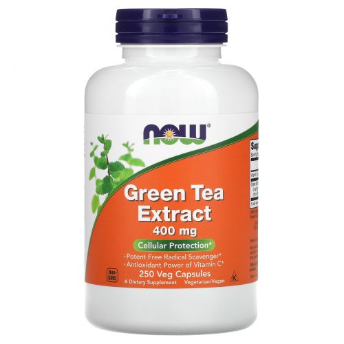 Now Foods, Экстракт зеленого чая, 400 мг, 250 капсул