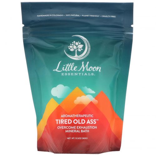 Little Moon Essentials, Tired Old Ass, Mineral Bath Salt, 13.5 oz (383 g)