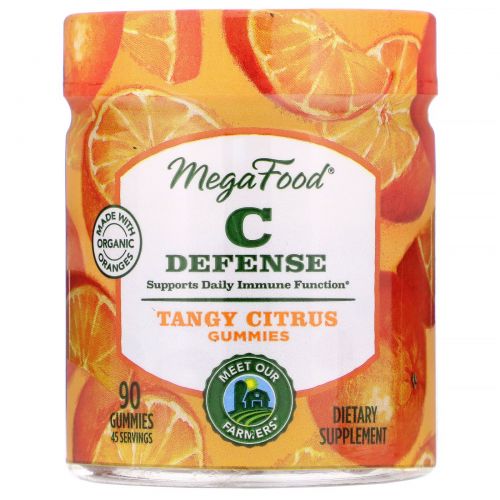 MegaFood, C Defense, Tangy Citrus, 90 Gummies