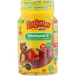 L'il Critters, Витамин C + цинк и эхинацея, 60 жевательных таблеток