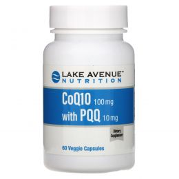 Lake Avenue Nutrition, Коэнзим Q10 с PQQ, 60 растительных капсул