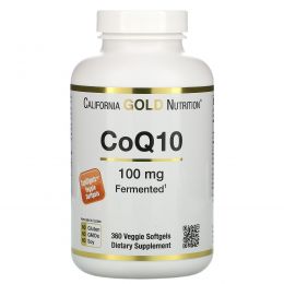 California Gold Nutrition, CoQ10, 100 mg, 360 Овощные мягкие гели