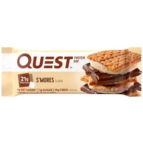 Quest Nutrition, Протеиновые батончики со вкусом зефира, 12 шт по 60 г