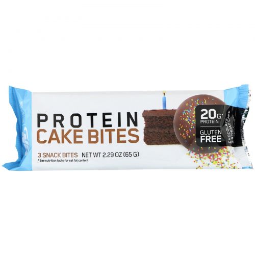 Optimum Nutrition, Protein Cake Bites, Chocolate Birthday Cake, 9 Bars, 2.29 oz (65 g) Each