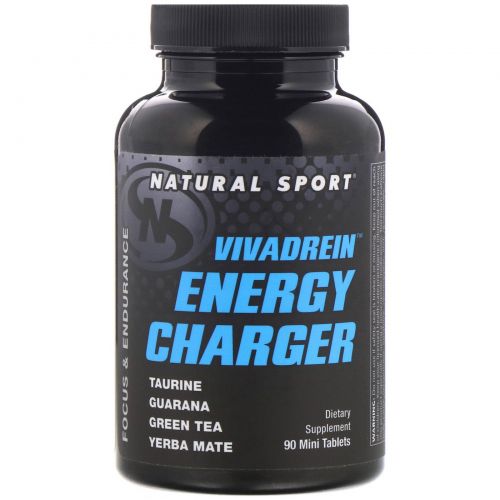 Natural Sport, Vivadrein Energy Charger, добавка для повышения уровня энергии, 90 мини-таблеток