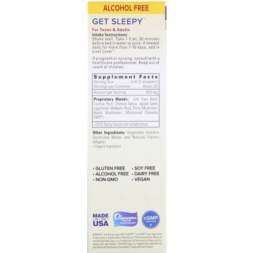 Bioray Inc., Get Sleepy, Relaxation & Sleep Support, 2 fl oz (60 ml)