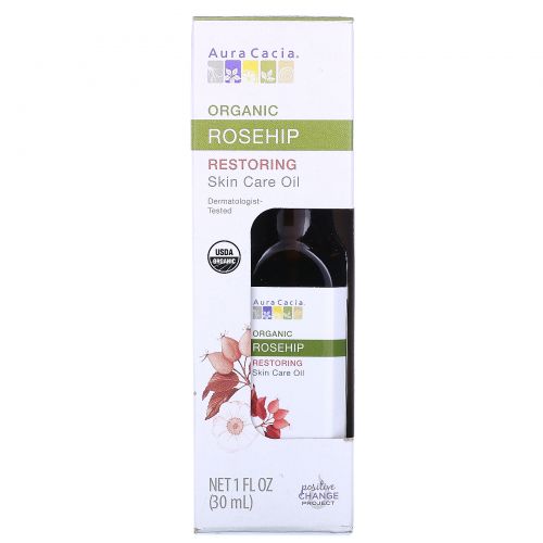 Aura Cacia, Organic Skin Care Oil, Restoring, Rosehip, 1 fl oz (30 ml)