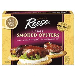 Reese, Large Smoked Oysters, 3.70 oz (105 g)