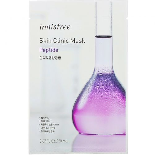 Innisfree, Skin Clinic Mask, Peptide, 1 Sheet