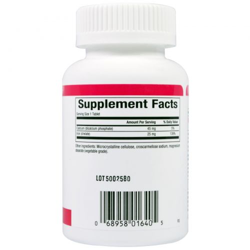 Natural Factors, Комплекс железа, 25 мг, 90 таблеток