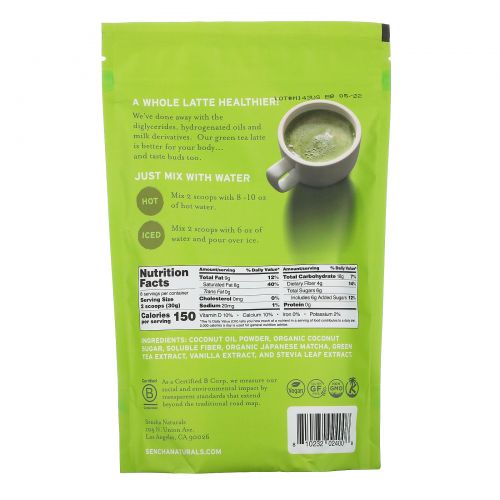 Sencha Naturals, Vegan Matcha Latte, Original, 8.5 oz (240 g)