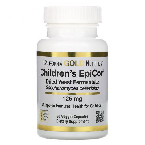 California Gold Nutrition, Children's EpiCor, 125 мг, 30 растительных капсул