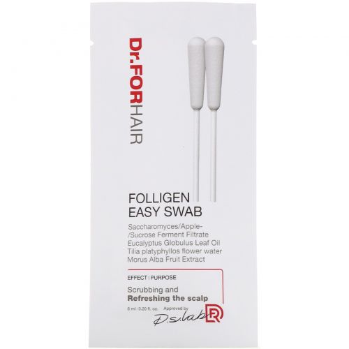 Dr.ForHair, Folligen Easy Swab, 10 Packets, 0.20 fl oz (6 ml)