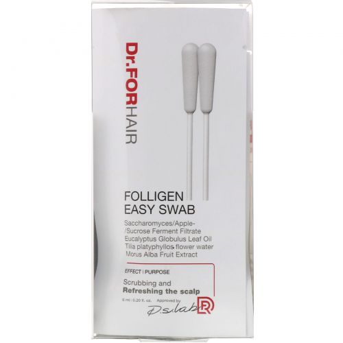 Dr.ForHair, Folligen Easy Swab, 10 Packets, 0.20 fl oz (6 ml)