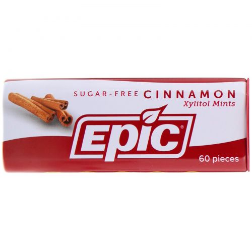 Epic Dental, 100% Подслащенный ксилит,  Конфеты с мятой перечной, Без сахара, 30 г