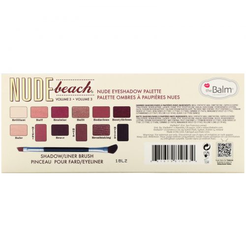 theBalm Cosmetics, Nude Beach, Volume 3, Nude Eyeshadow Palette, 0.336 oz (9.6 g)