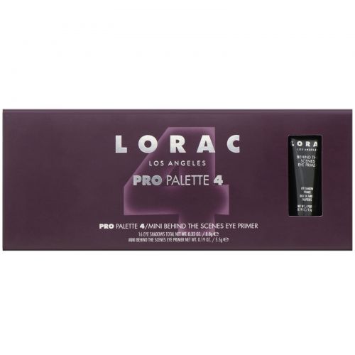 Lorac, Палитра теней для век Pro Palette 4 с основой под тени Mini Behind The Scenes, 14,3 г (0,51 унции)