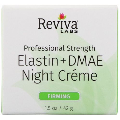 Reviva Labs, Elastin and DMAE Night Cream, For Dry Skin, 1.5 oz (42 g)