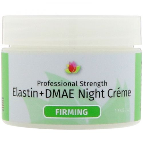 Reviva Labs, Elastin and DMAE Night Cream, For Dry Skin, 1.5 oz (42 g)