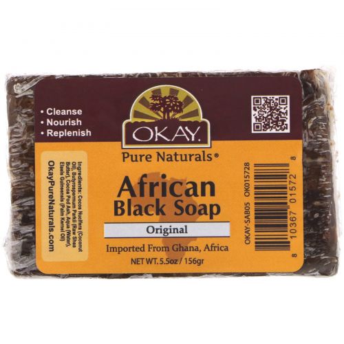 Okay, African Black Soap, Original, 5.5 oz (156 g)