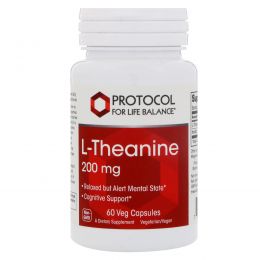 Protocol for Life Balance, L-Theanine, 200 mg , 60 Veg Capsules