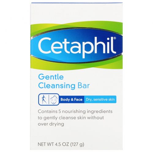 Cetaphil, Мягкое очищающее средство, 4.5 унции(127 г)