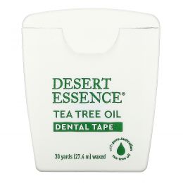 Desert Essence, Зубная лента, с маслом чайного дерева, вощеная, 30 ярдов (27,4 м)